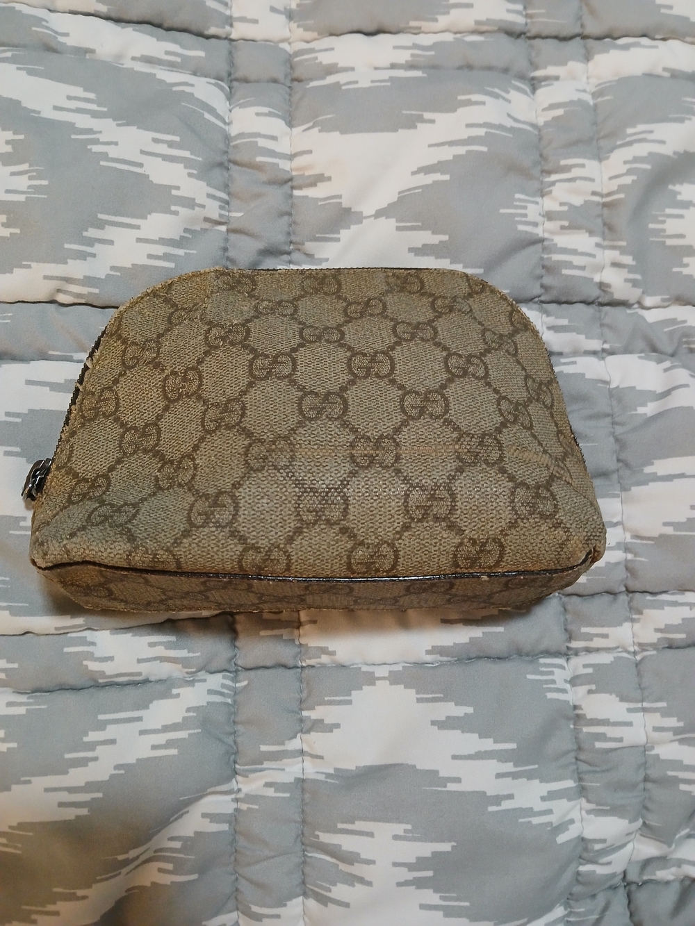 Gucci Monogram Cosmetic Pouch in Brown
